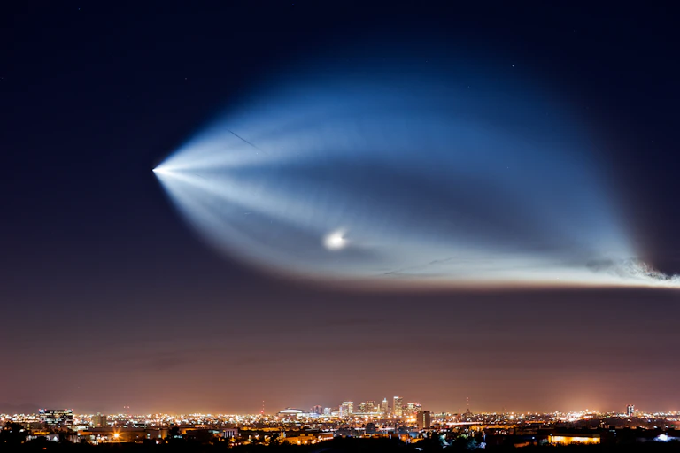Launch of SpaceX's Falcon 9 rocket.