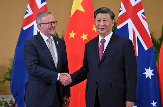 Prime Minister Anthony Albanese meets China’s President Xi Jinping at the G20 in Bali