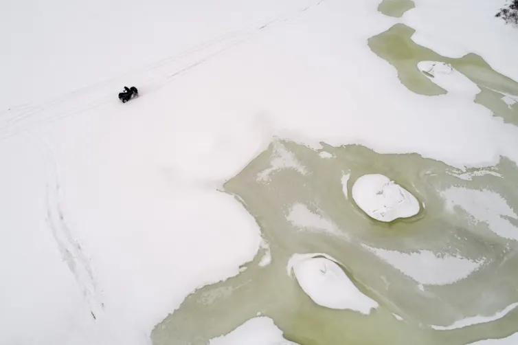 The frozen Baltic sea