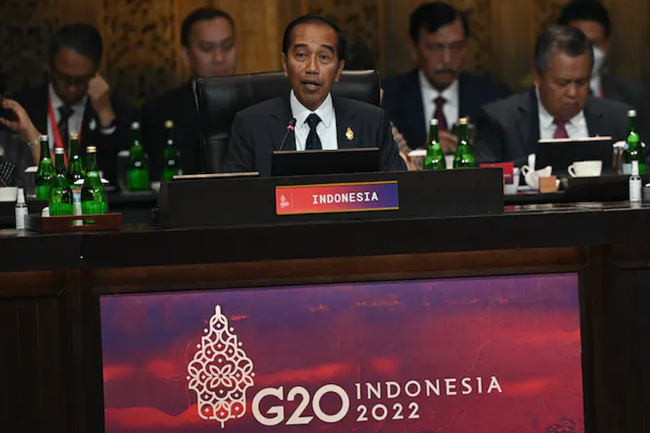 President Joko "Jokowi" Widodo at the Opening of the G20 Summit.