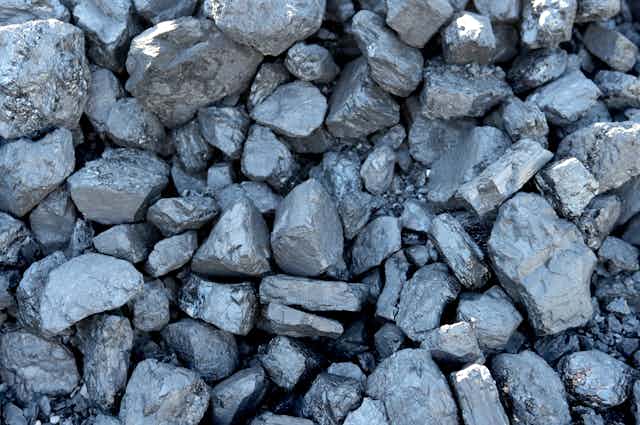 pieces of coal