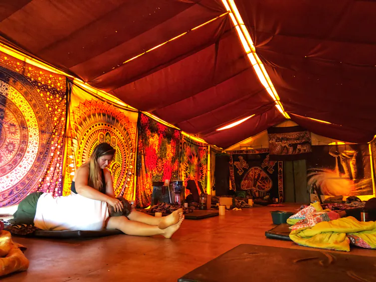 Ayahuasca ceremony.