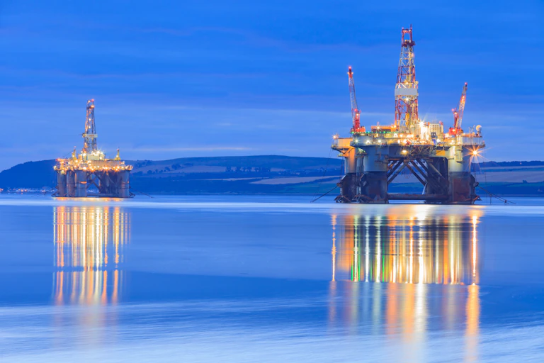 Rigs drilling for oil in UK territory that's subject to the Energy Profits Levy.