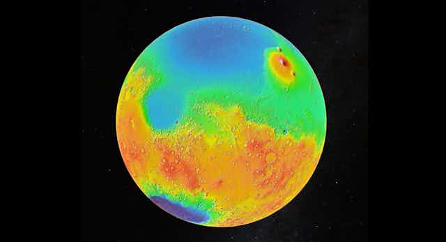 Topographie de la planète Mars