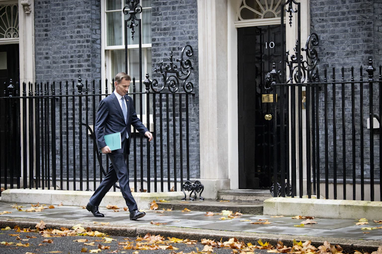 Jeremy Hunt on Downing Street.