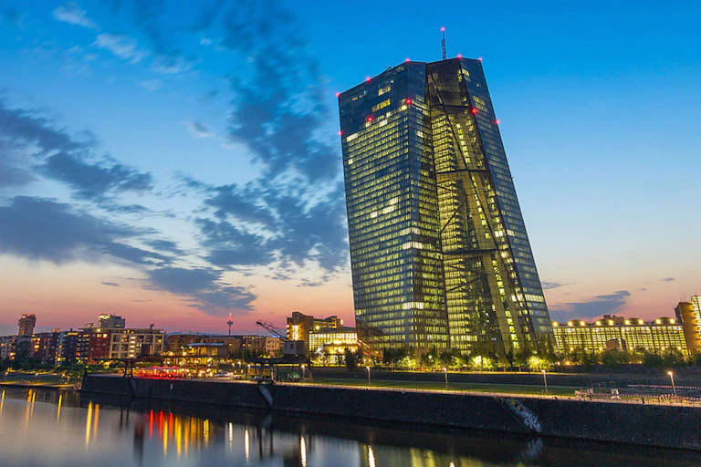 Vue de la banque centrale européenne.