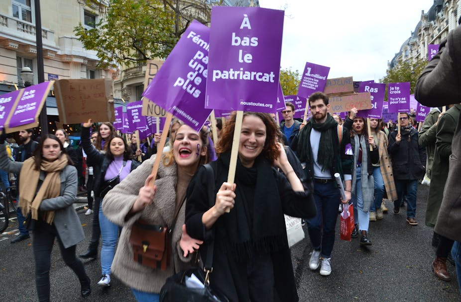 Le collectif #Noustoutes a permis l'émergence d'un renouveau de l'action féministe au tournant des années 2010. Marche contre les violences sexistes et sexuelles le 23 novembre 2019.