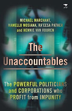 Book cover with the words'The Unaccountable' over images of several punidentifiable men walking.