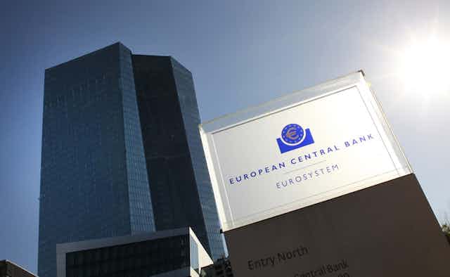 Vue de la Banque centrale européenne.