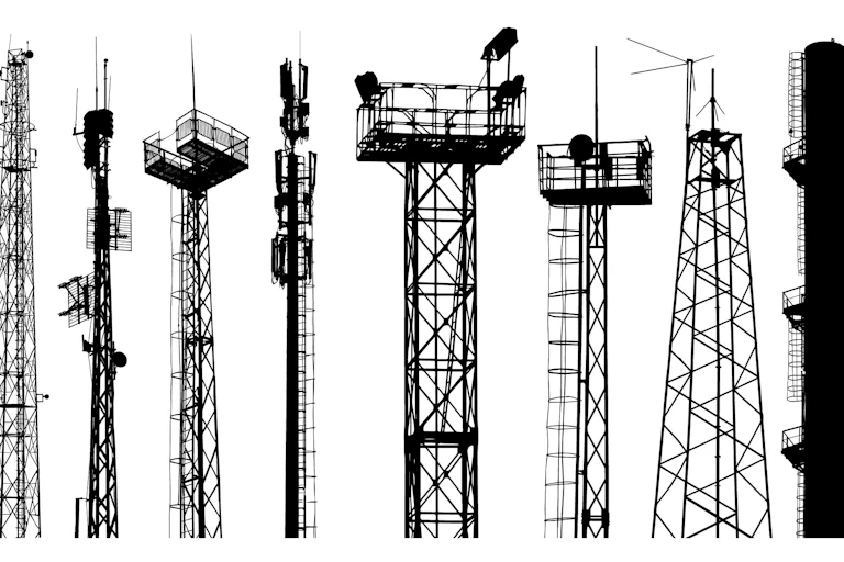 5G antenna silhouettes