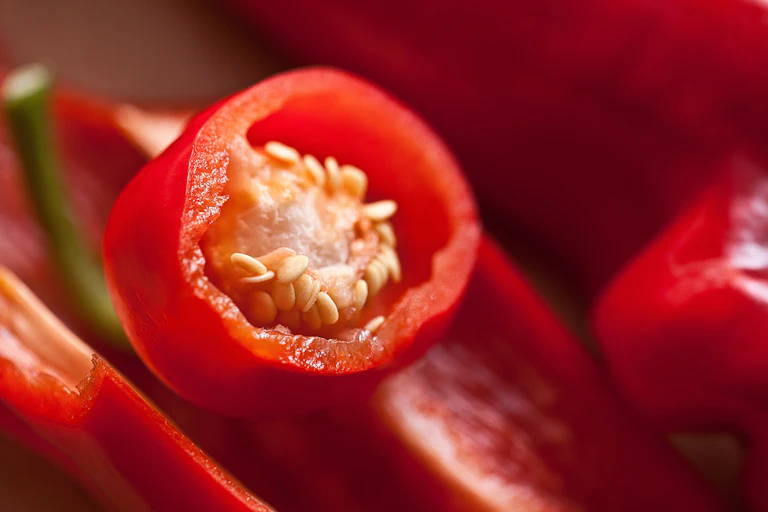 chilli sliced in half