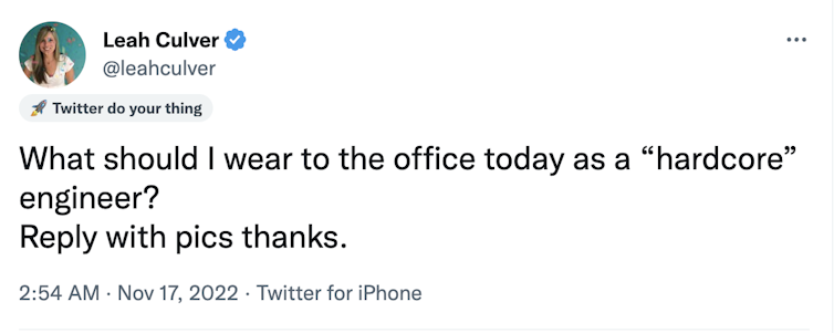 Tweet from Twitter employee Leah Culver: