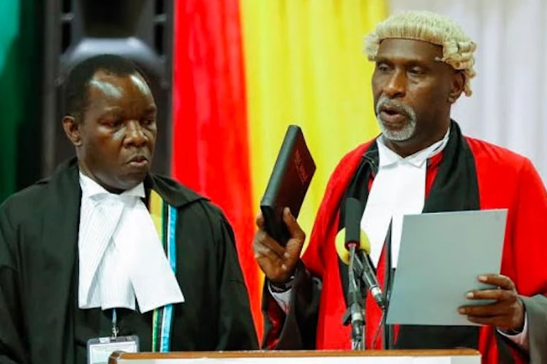 Appointee in judicial robes is sworn in