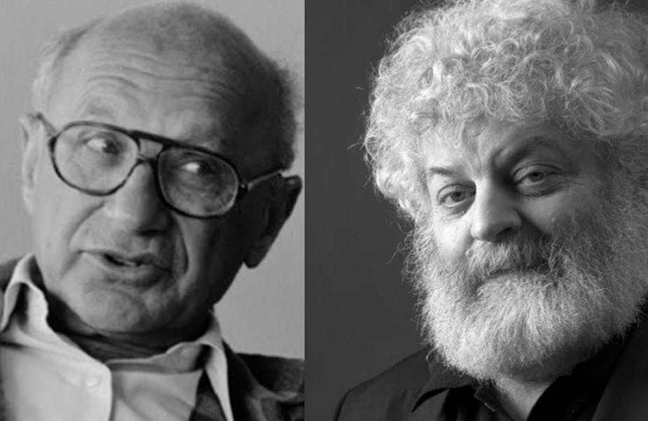Portraits de Milton Friedmann et Edward Freeman