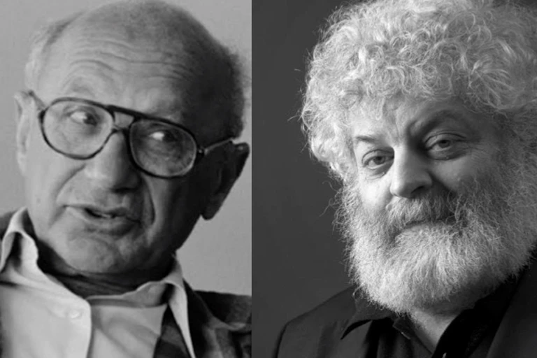 Portraits de Milton Friedmann et Edward Freeman