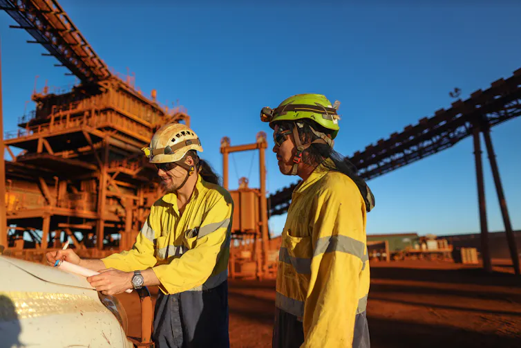 Mining is capital-intensive, so a lower share of income goes to labour