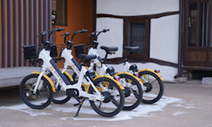 Gongju's 'Tabayu' bike-share system is accessible through one of the Smart Town Challenge's apps.