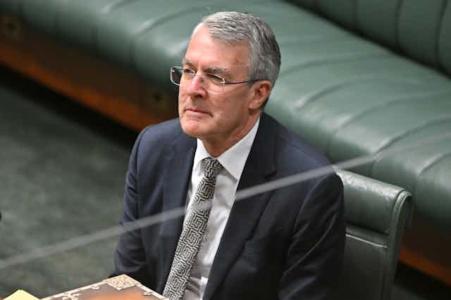 Attorney-General Mark Dreyfus in Parliament during divisions on amendments for the National Anti-Corruption Commission Bill