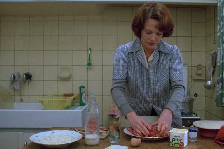 A woman in a kitchen