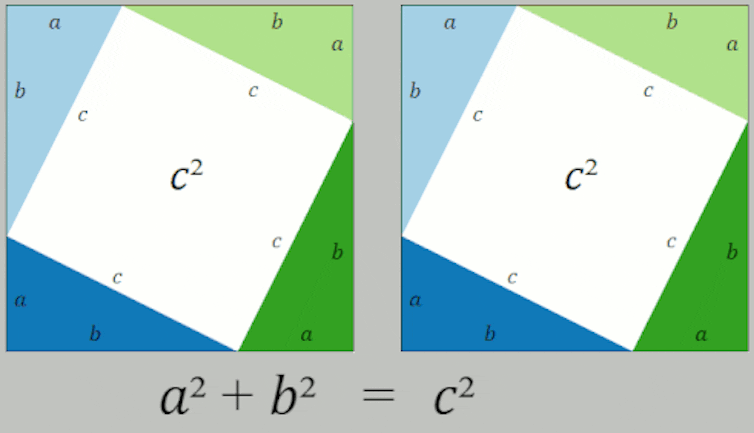 Rearrangement proof of Pythagorean theorem