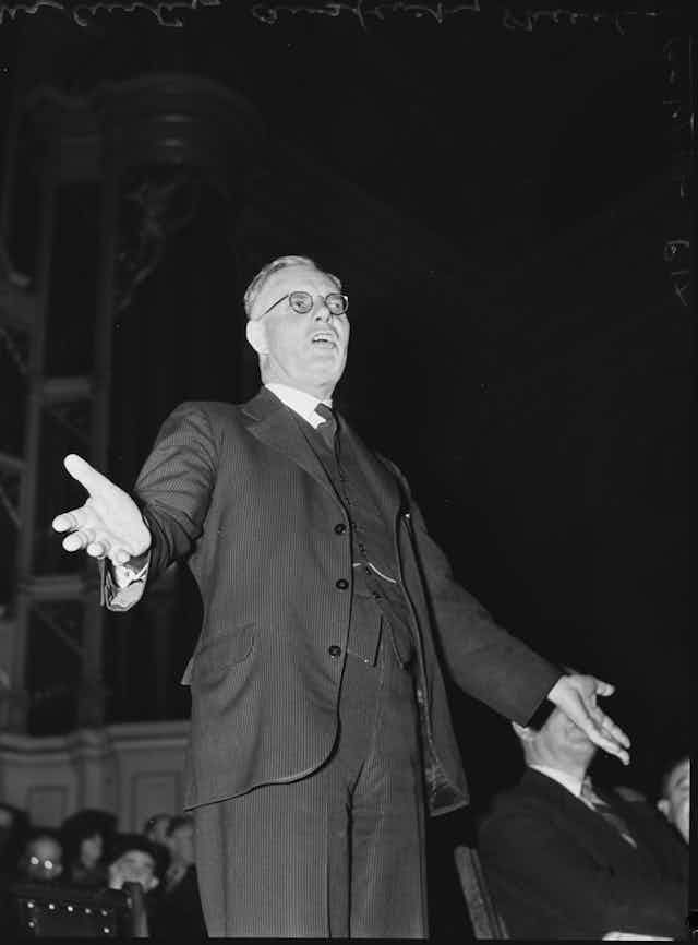 John Curtain giving an oration