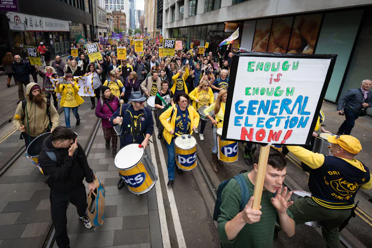 Manchester protest against the cost of living
