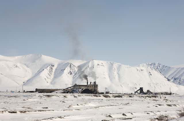 A coal powered plant in Amguema, Siberia Russia