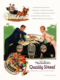 An advert for a box of chocolates.