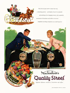 An advert for a box of chocolates.
