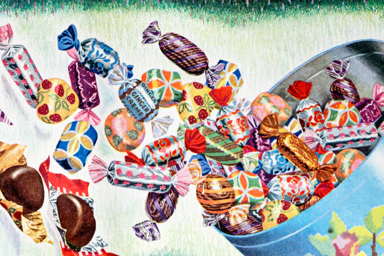 A selection box of Christmas chocolates