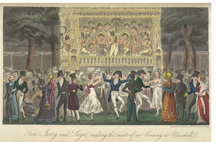 An illustration of people dancing.
