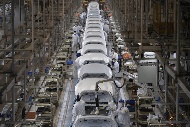 A car factory in China