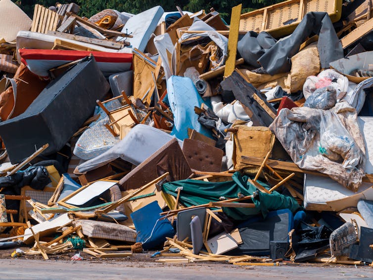 Chairs pile up in landfill