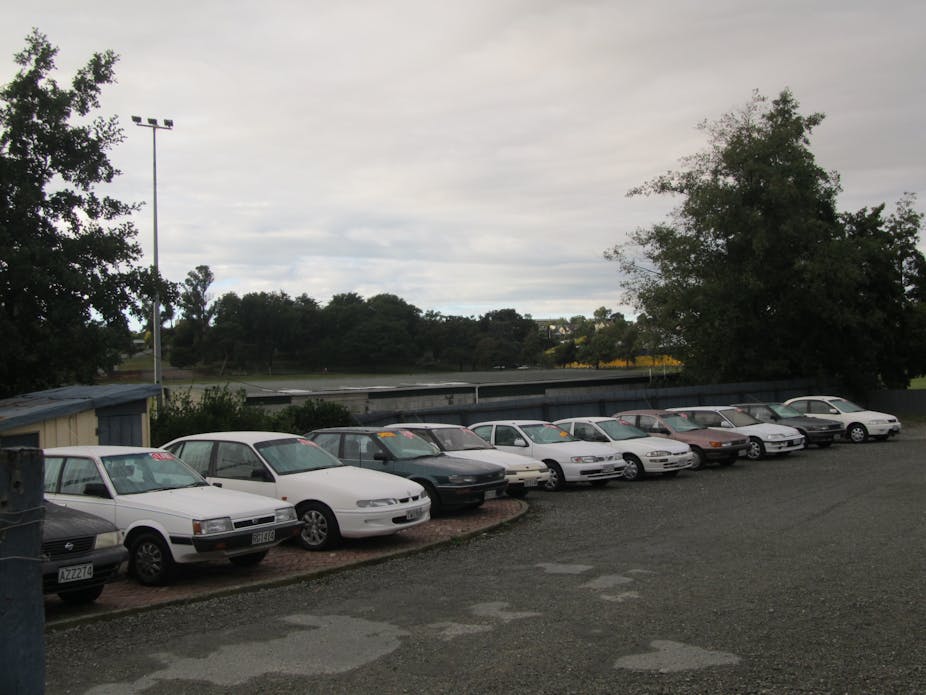 A line up of used cars