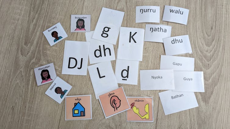 Communication cards in Yolŋu.
