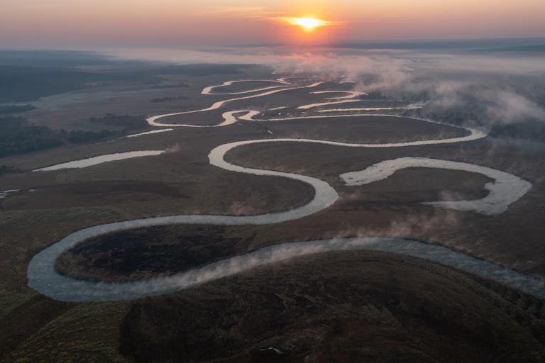 aerial view of highlands
