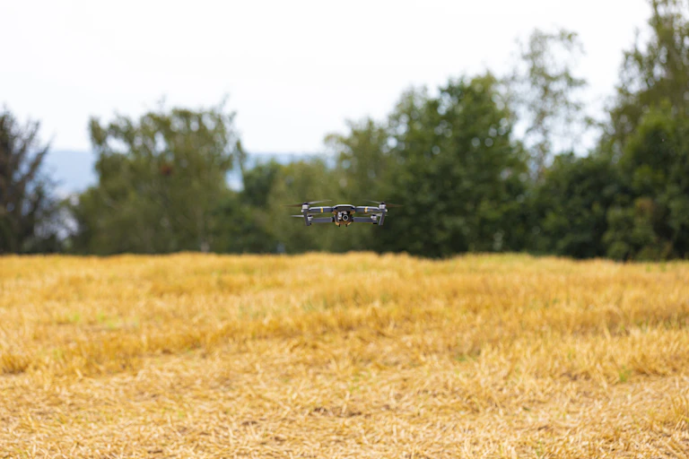 A drone flying