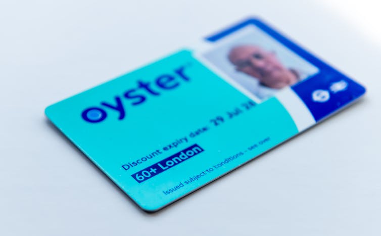 An over 60 oyster card.