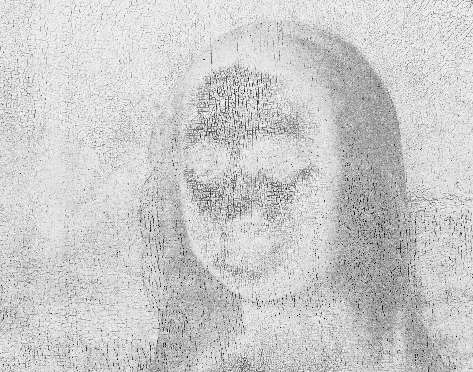 Imagerie des craquelures de la Joconde.