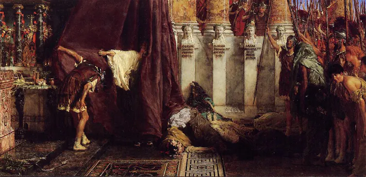 Pintura que representa las festividades de la Saturnalia.
