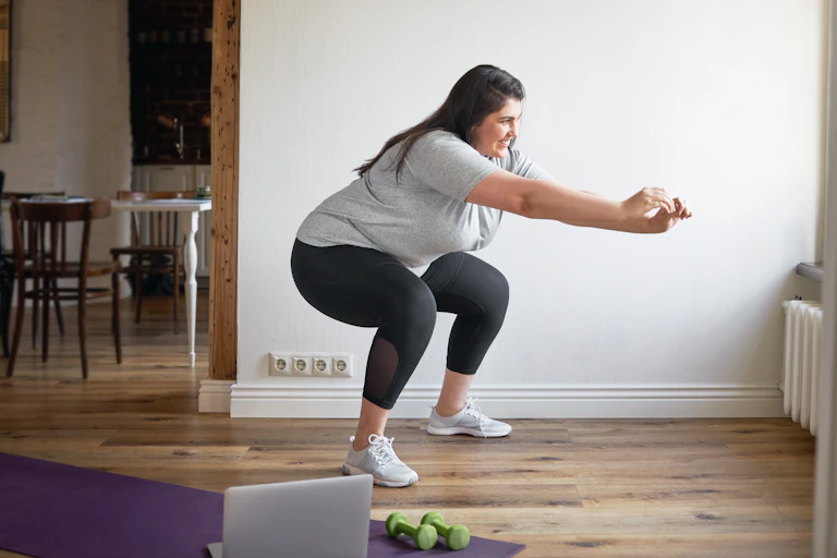 Woman squats