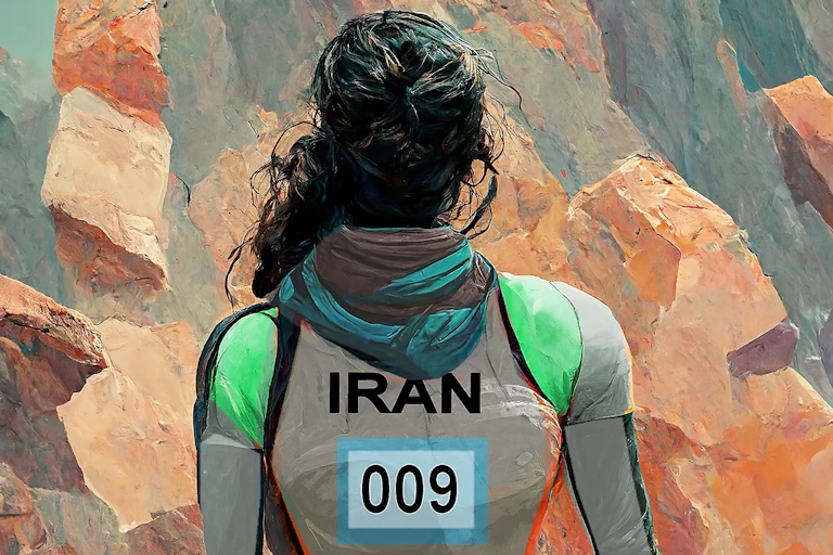 Iranian cilmber Elnaz Rekabi prepares to compete without a headscarf.