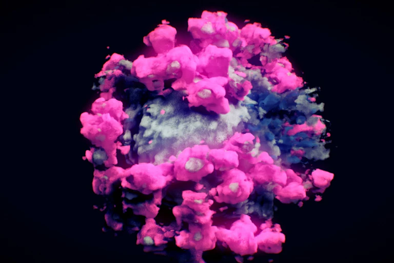 Cryo-ET image of SARS-CoV-2