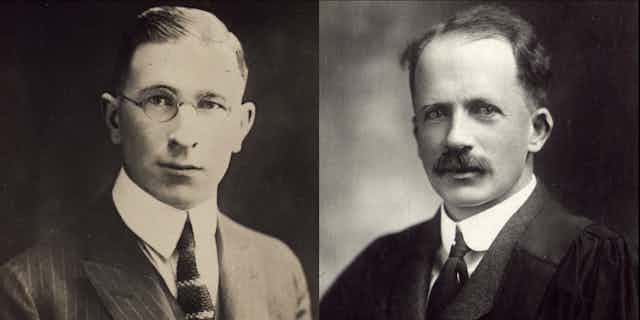 Photo en noir et blanc de Frederick Banting et John Macleod, qui reçurent le prix Nobel pour leurs travaux sur l’insuline.