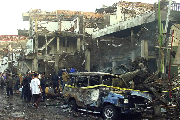 Bombed out building