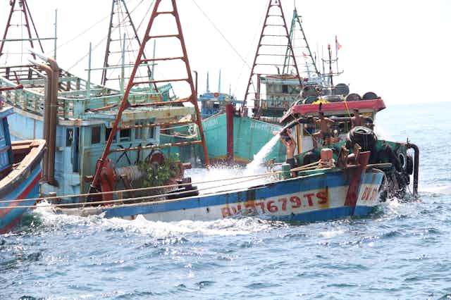 When fishing boats go dark at sea, they're often committing crimes