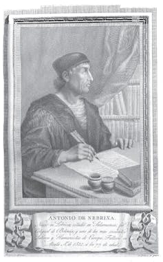 Retrato de Antonio de Nebrija escribiendo.