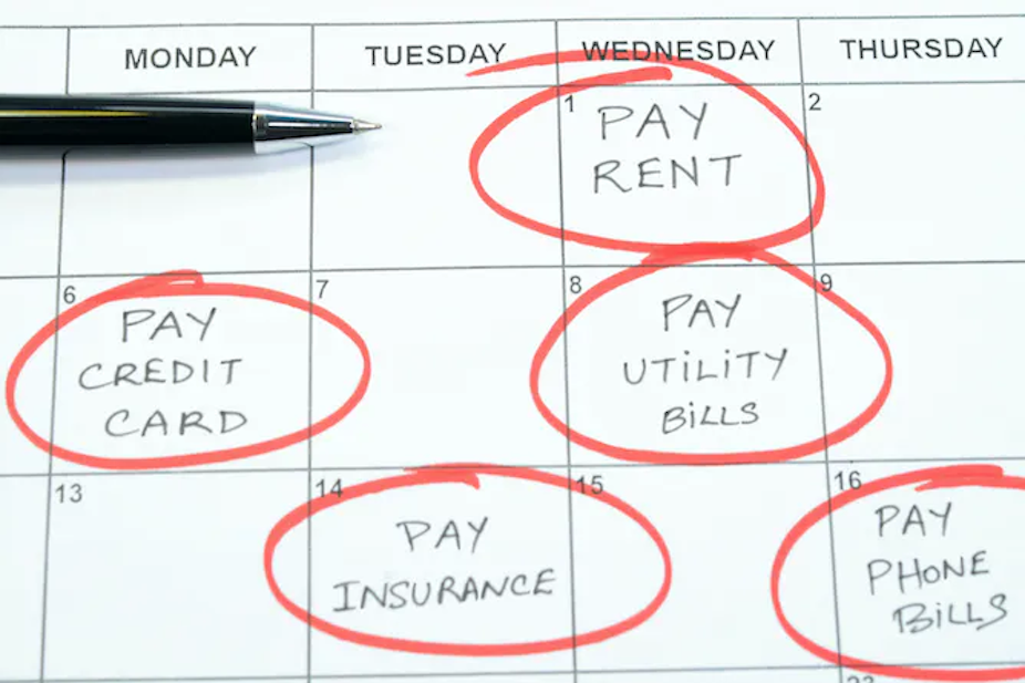Perencanaan dan pengingat untuk membayar tagihan bulanan dan pengeluaran rumah tangga