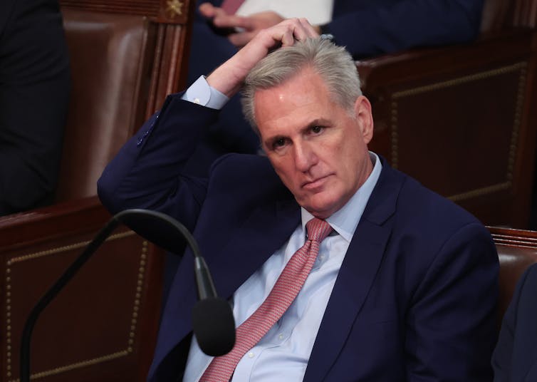 Kevin McCarthy scratching his head
