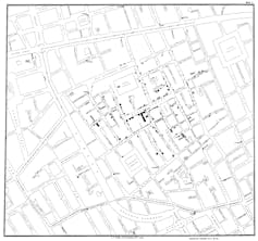 Old street map of London
